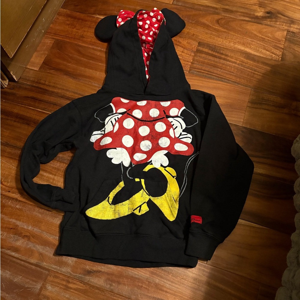 Disney Minnie Mouse Hoodie Kids Medium | Ear Hood Polka Dot Bow size medium k1‎